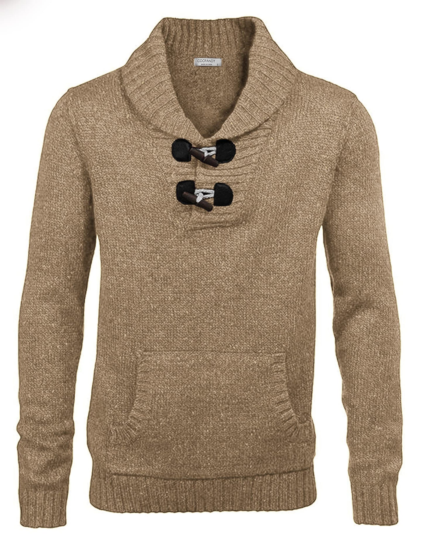 EBXN Men's Shawl Collar Pullover Sweater