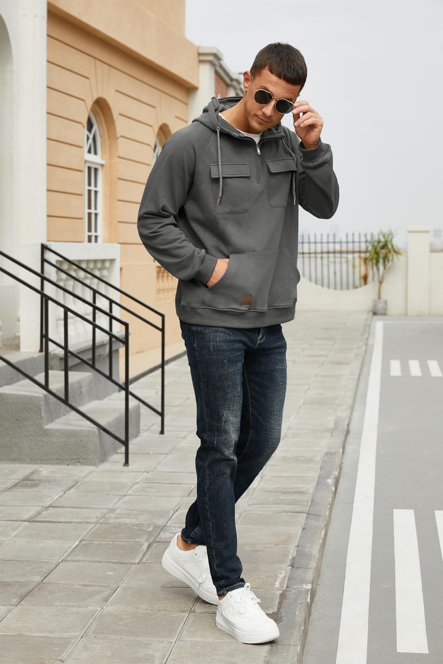 EBXN Men's Cargo Hoodies
