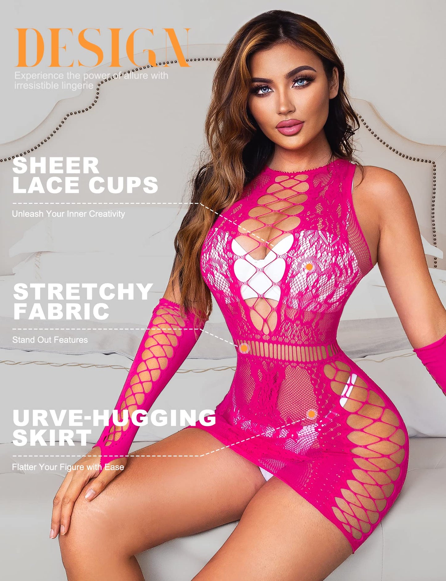 eBexxin - trajes sexy bodystocking babydoll