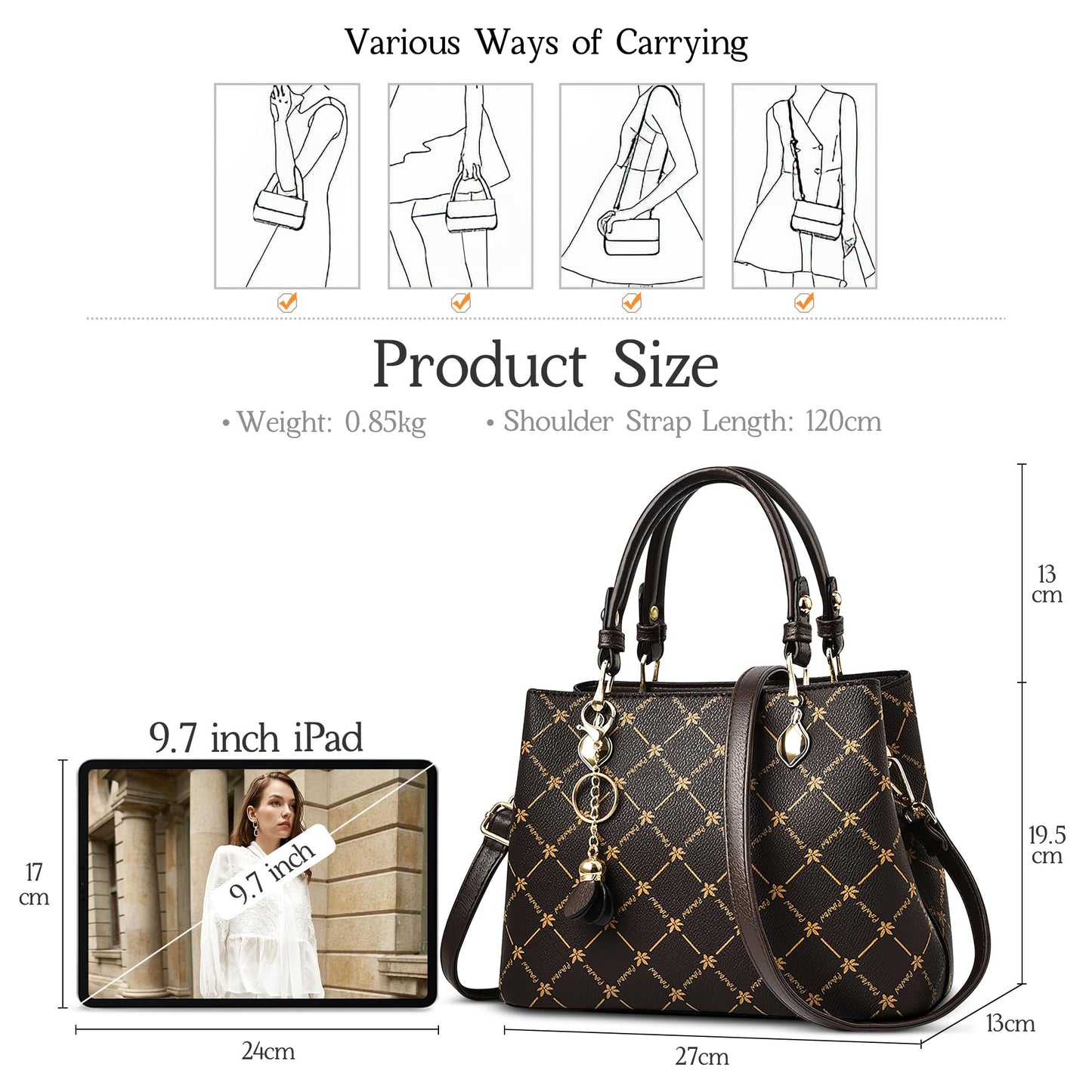 EBXN Retro Bolsos De Mano Mujer Elegante