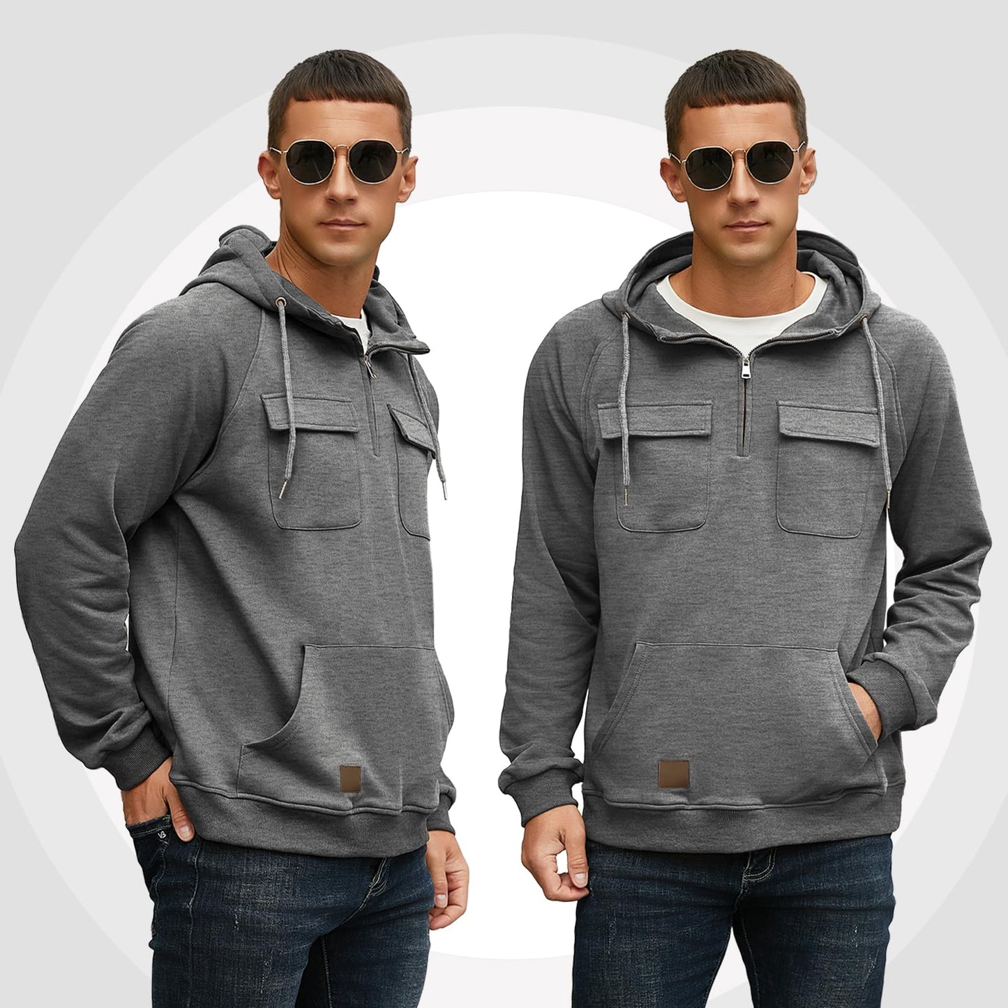 EBXN Men's Cargo Hoodies