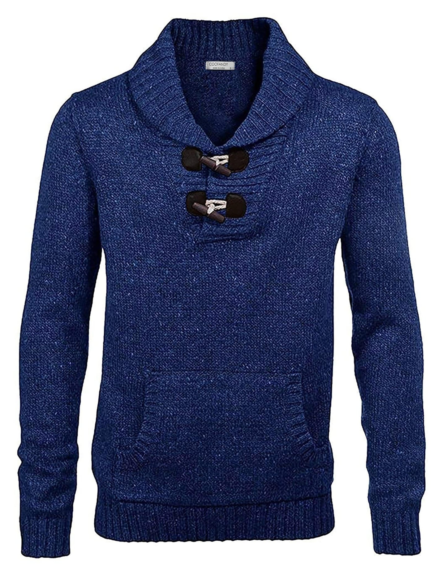 EBXN Men's Shawl Collar Pullover Sweater