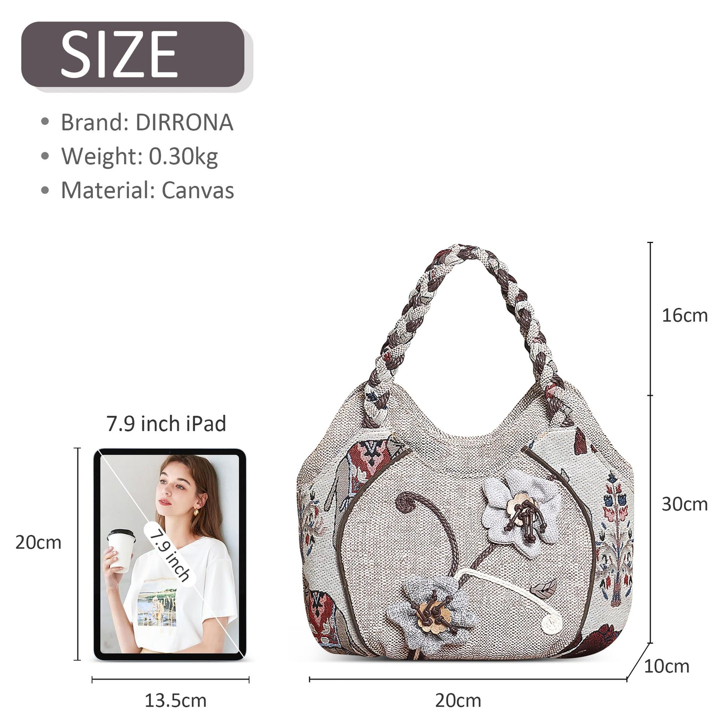EBXN Bolsos Mujer Bolsa De Lona