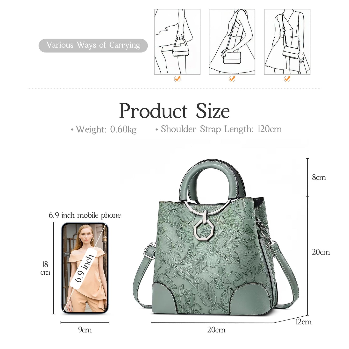 EBXN Bolsos de mujer Elegante