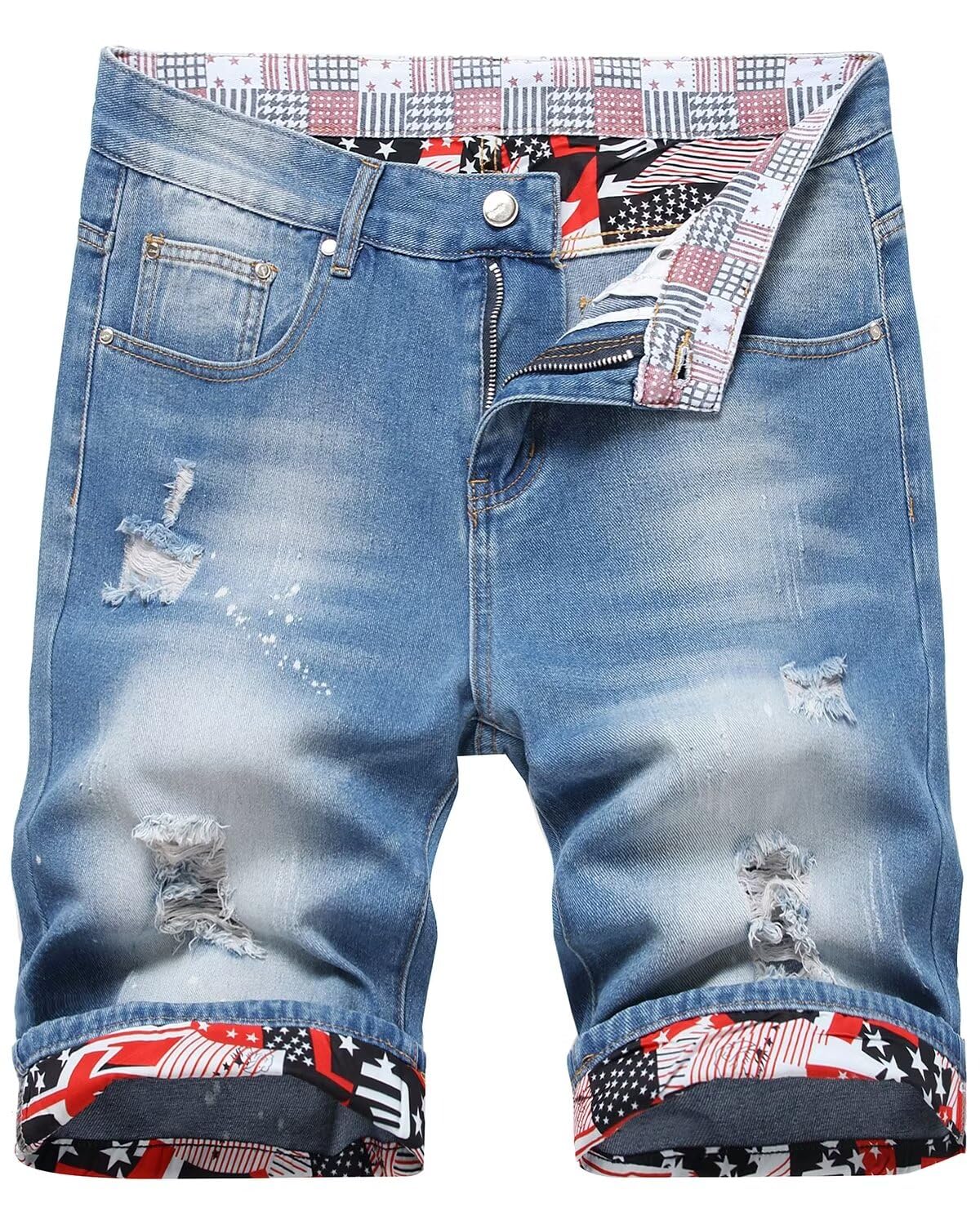 Men's Ripped Jean Short