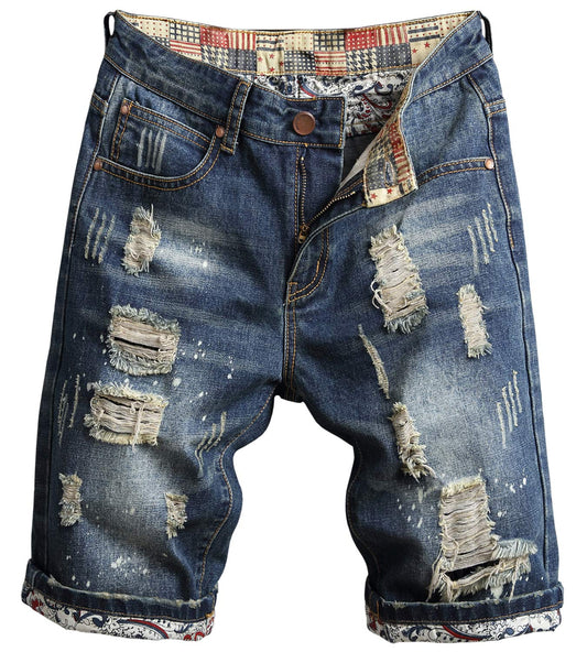 Men's Ripped Jean Short