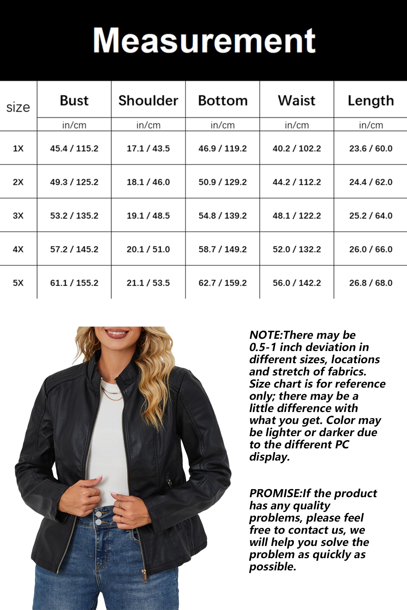 EBXN  Chaqueta Para Mujer Cuero