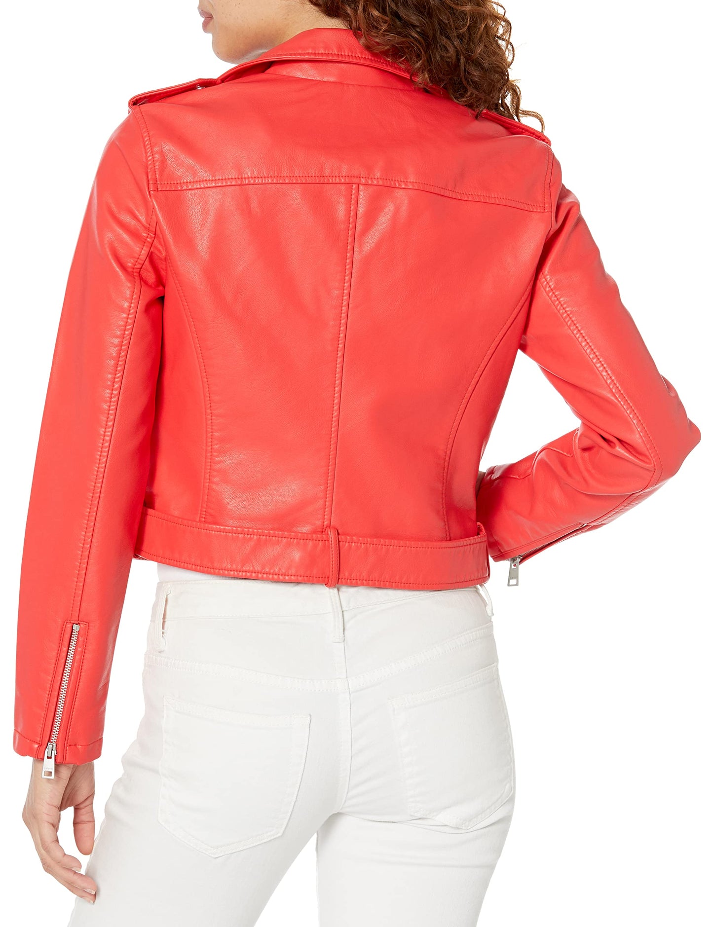 EBXN Women's Belted Faux Leather