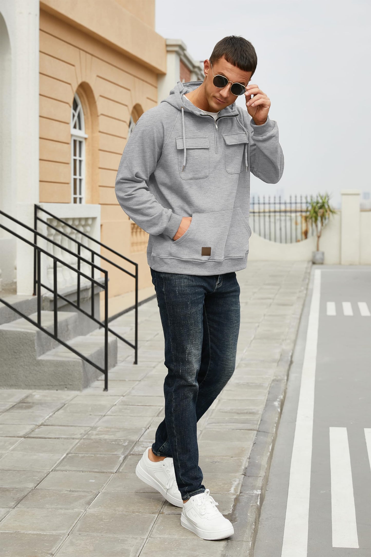 EBXN Men's Cargo Hoodies