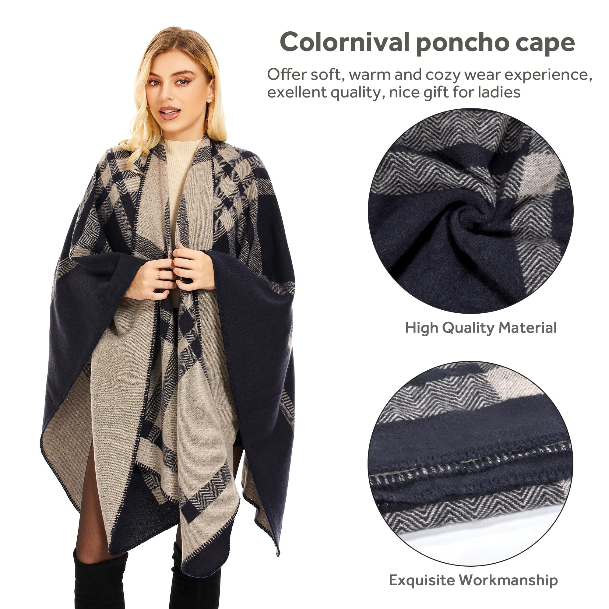 EBXN Colornial Chal Elegante para Mujer