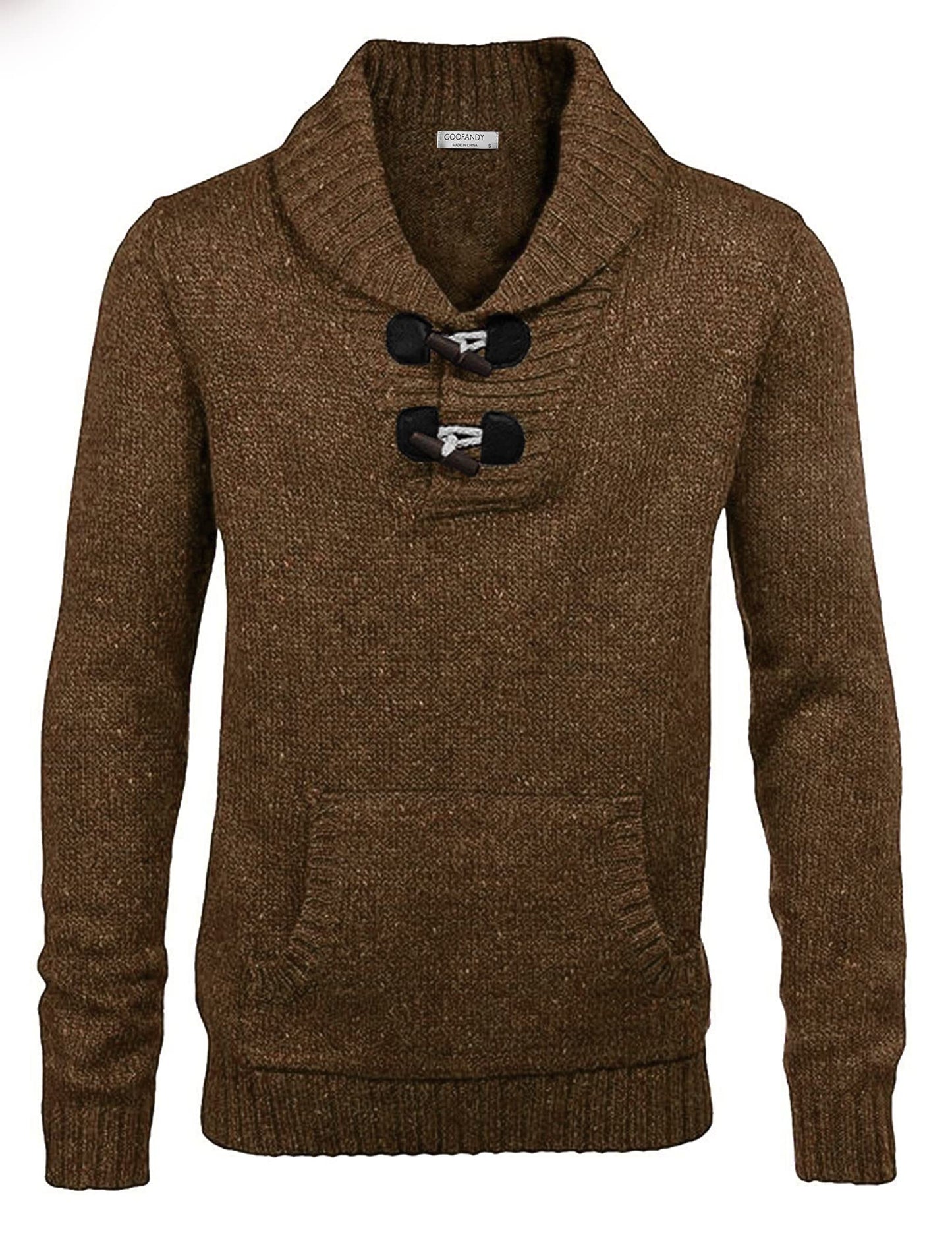 EBXN Men's Shawl Collar Pullover Sweater