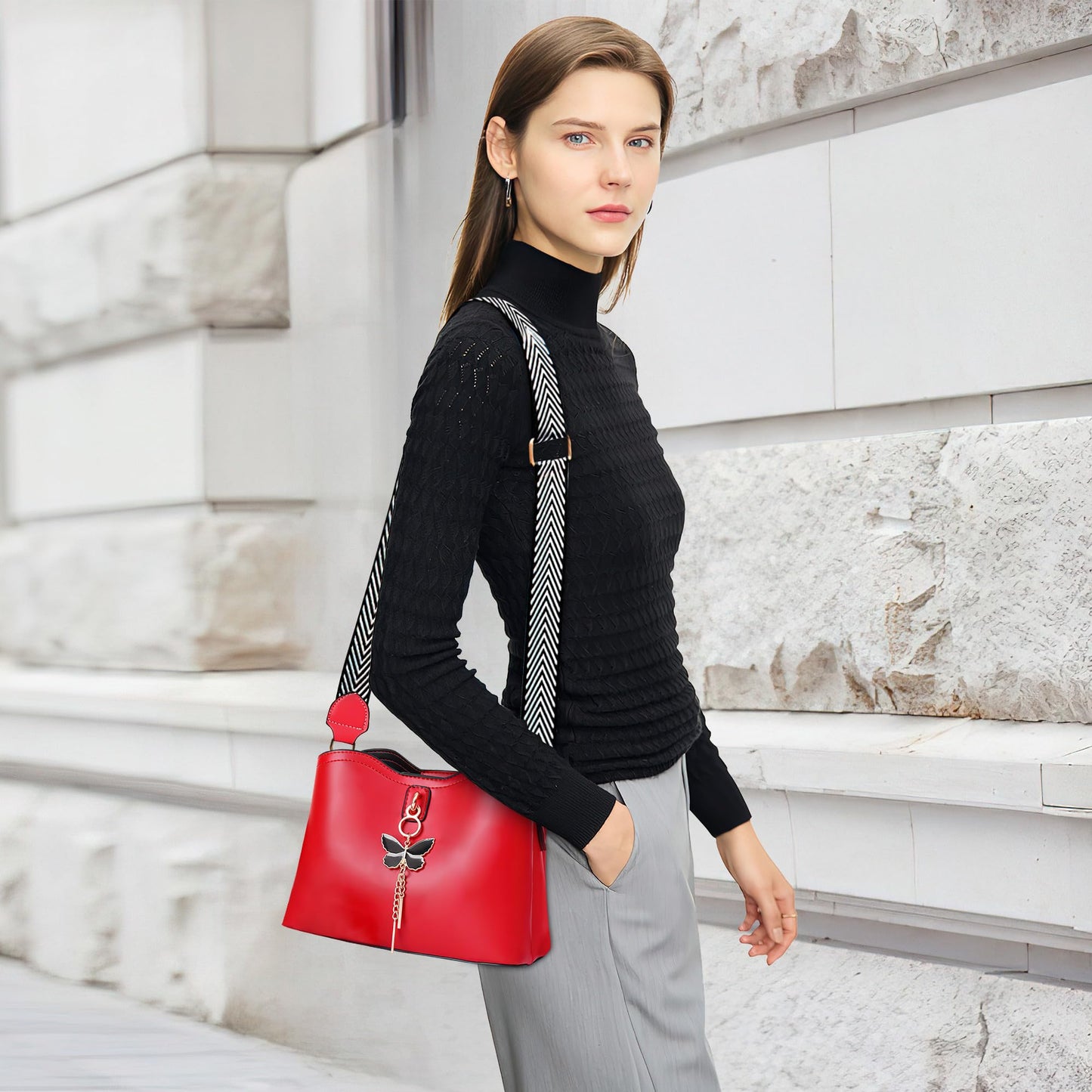 EBXN Bolso de Hombro de Moda para Mujer