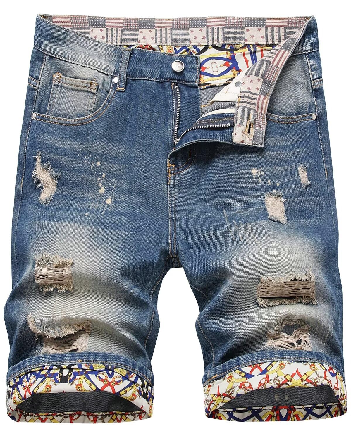 Men's Ripped Jean Short