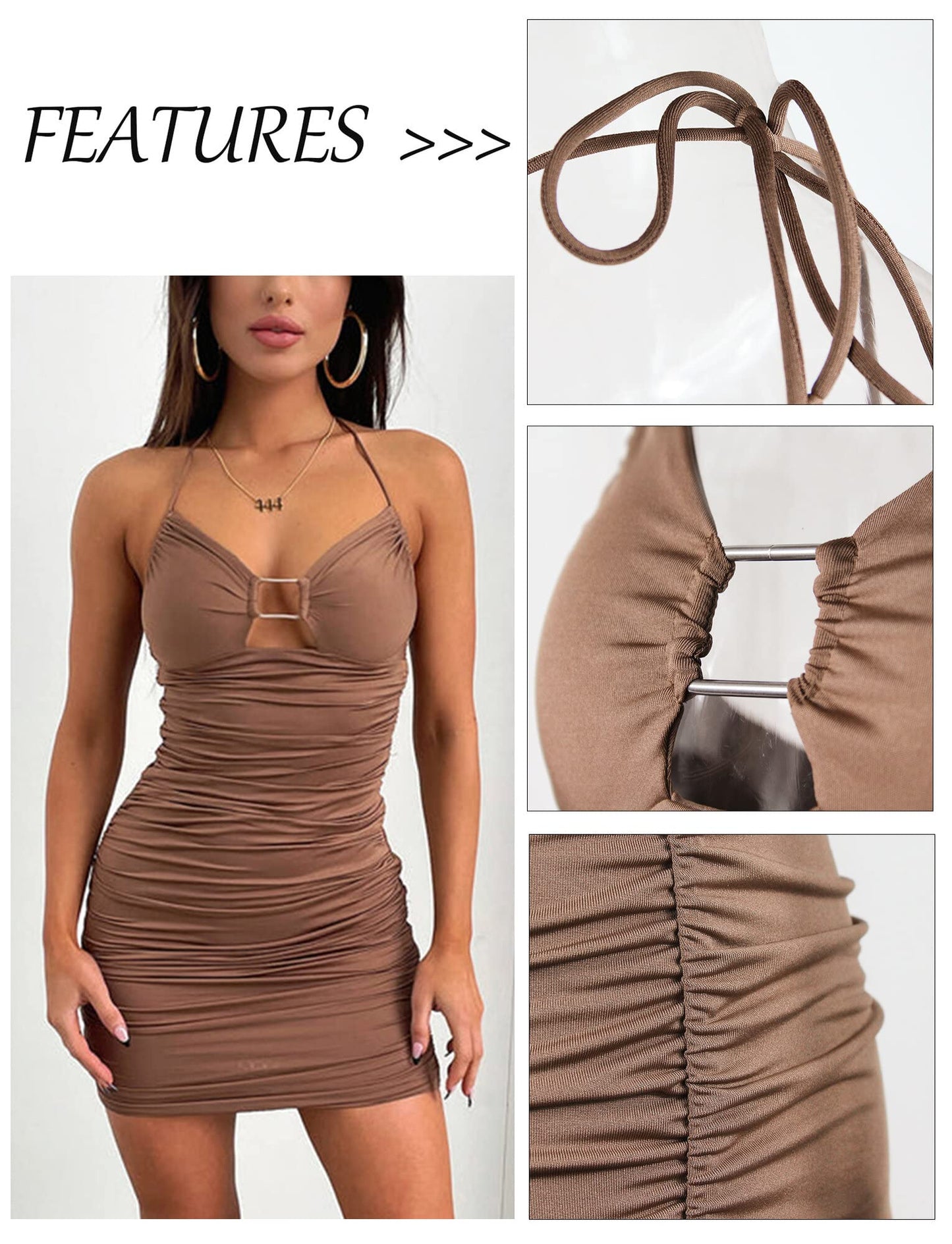 EBXN Vestido Corto Elegante