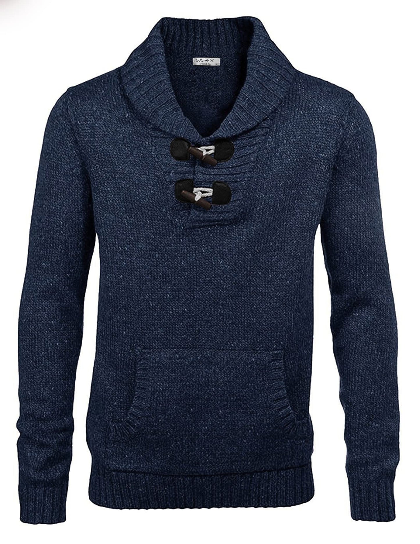 EBXN Men's Shawl Collar Pullover Sweater