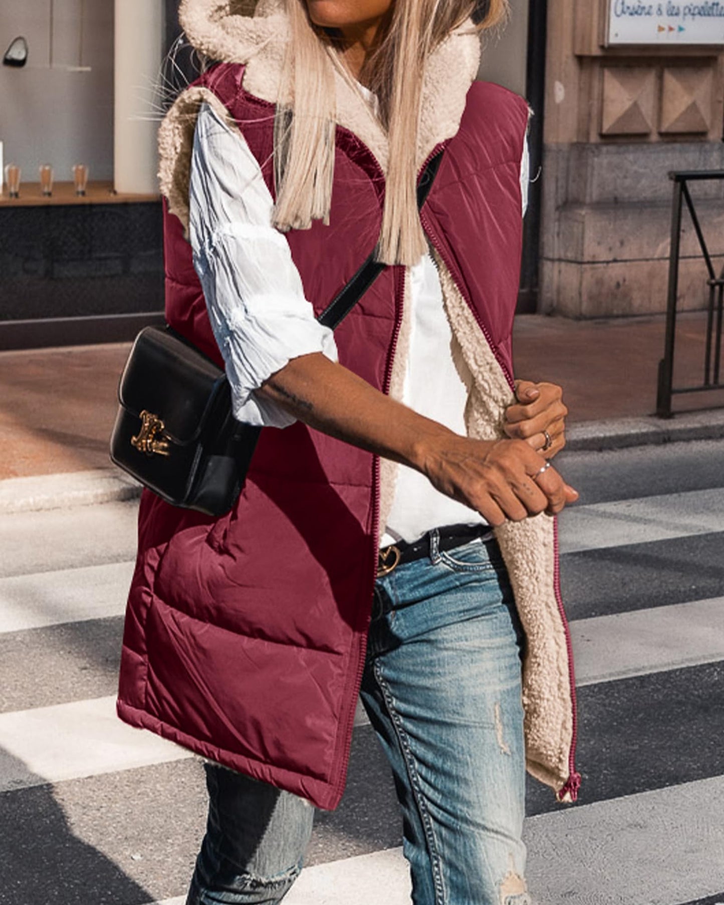 EBXN Long Puffer Vest Women