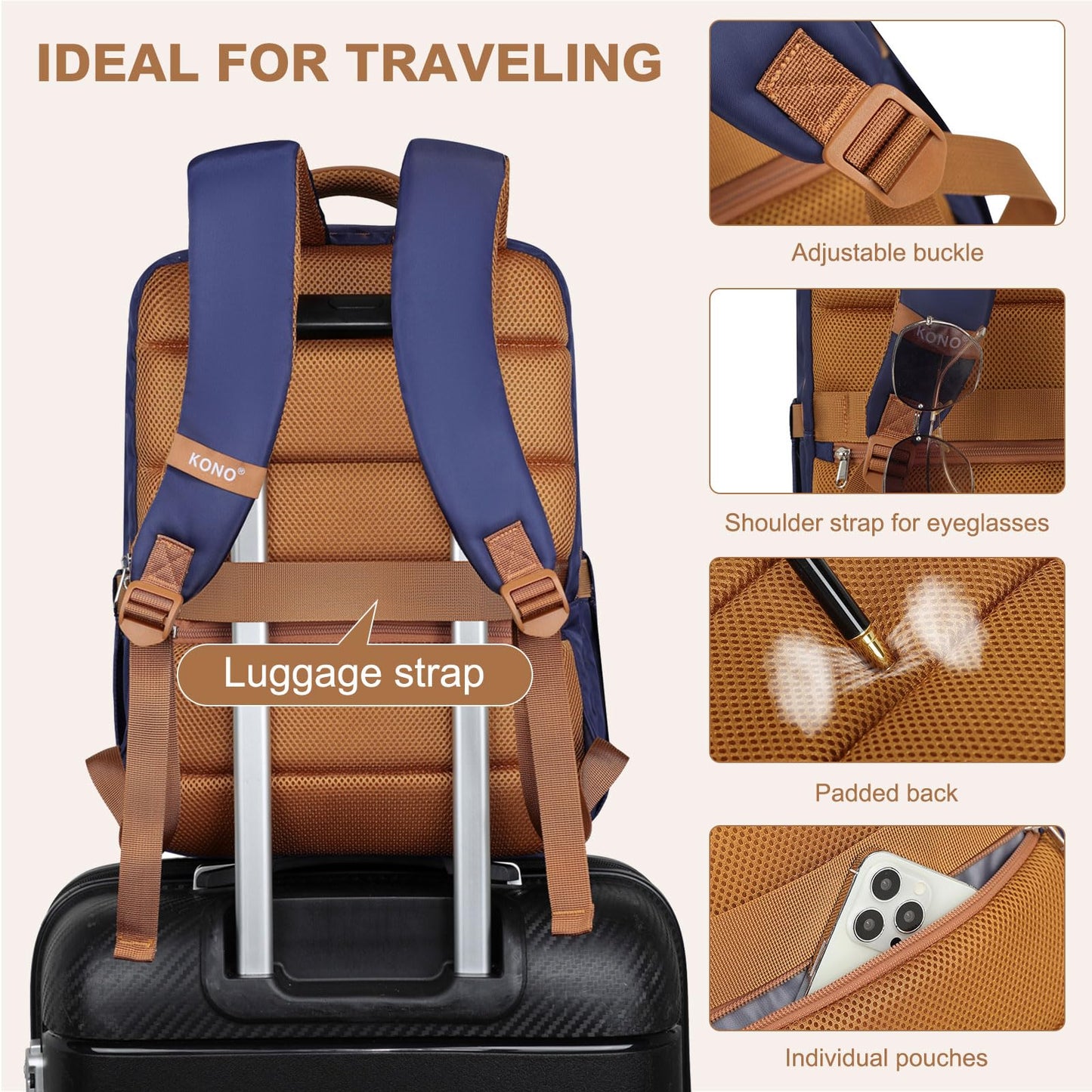 EBXN Mochila para Ordenador Portatil