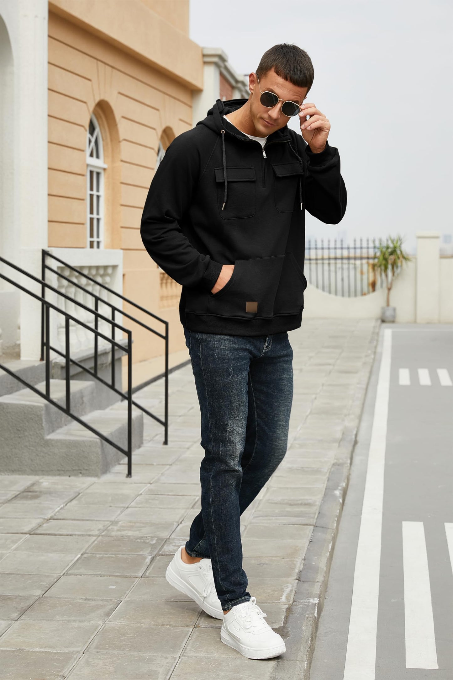 EBXN Men's Cargo Hoodies