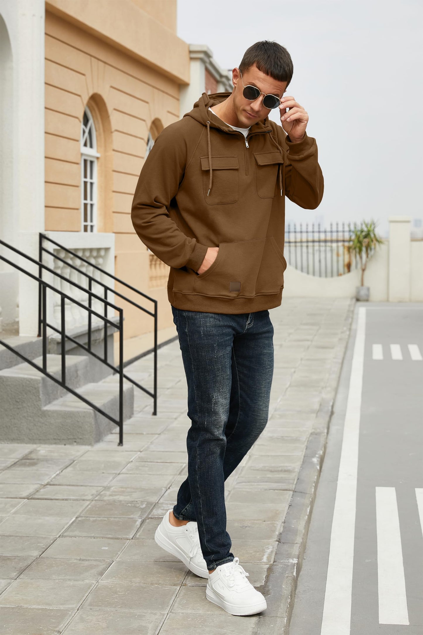 EBXN Men's Cargo Hoodies