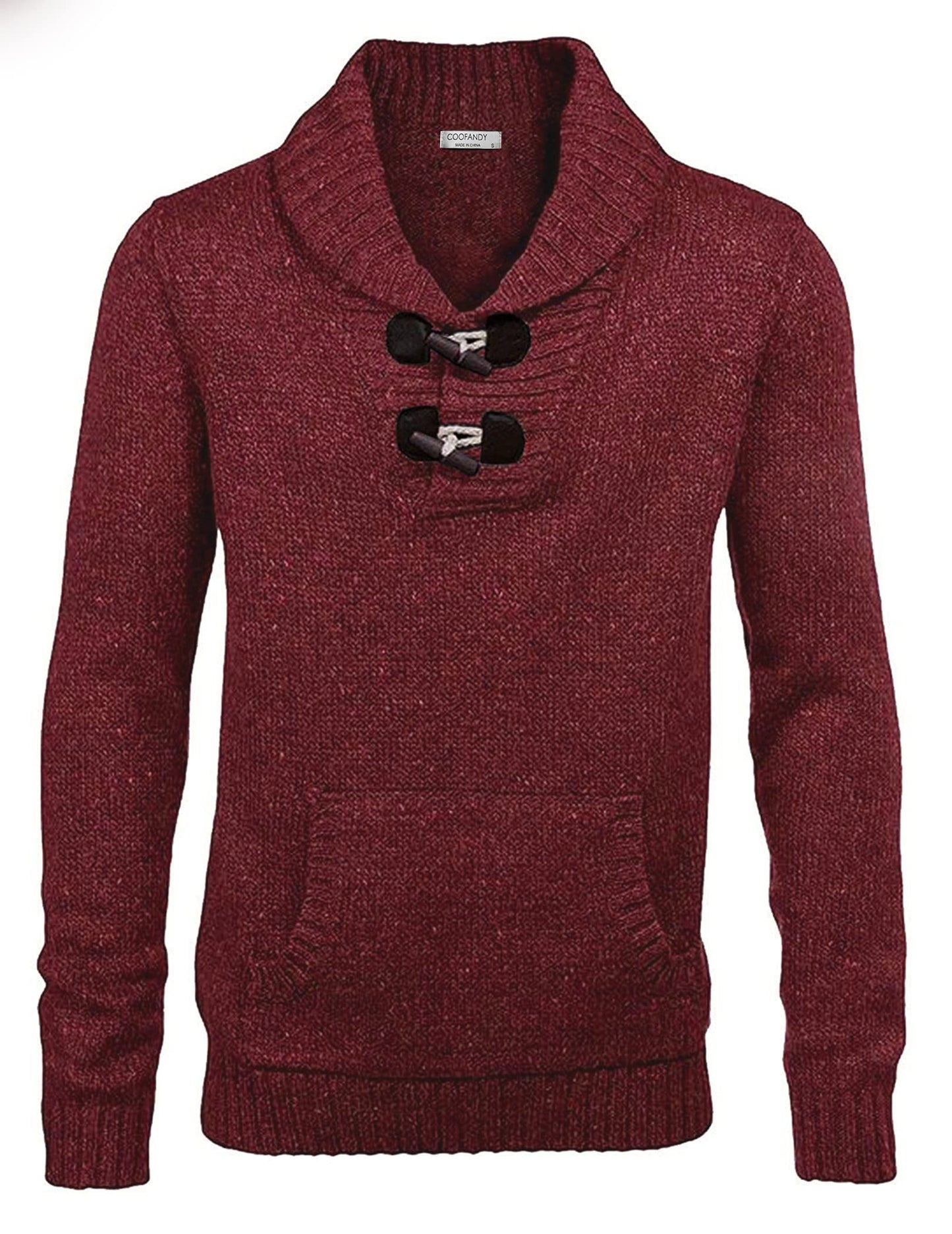 EBXN Men's Shawl Collar Pullover Sweater