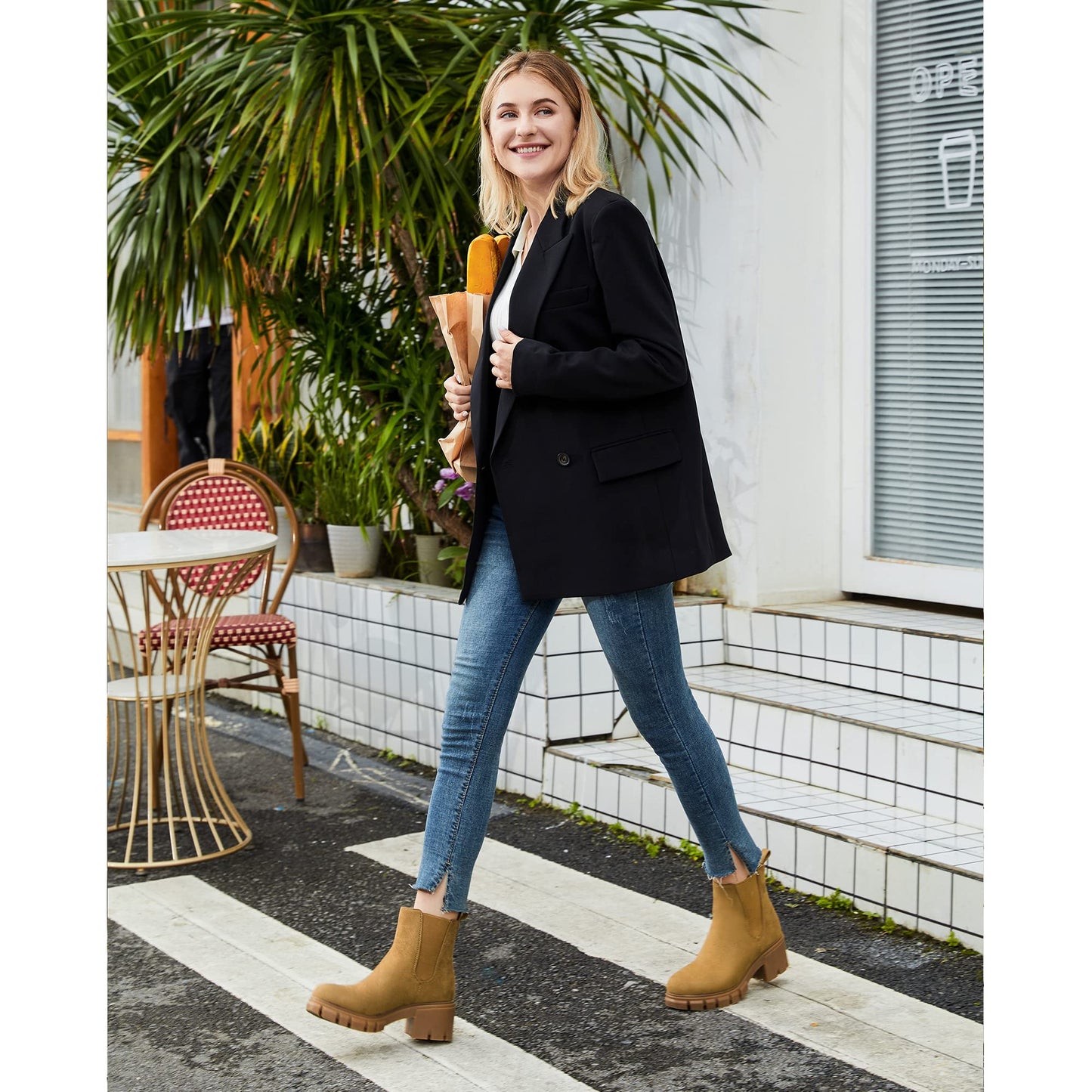 EBXN Women Platform Ankle Boots