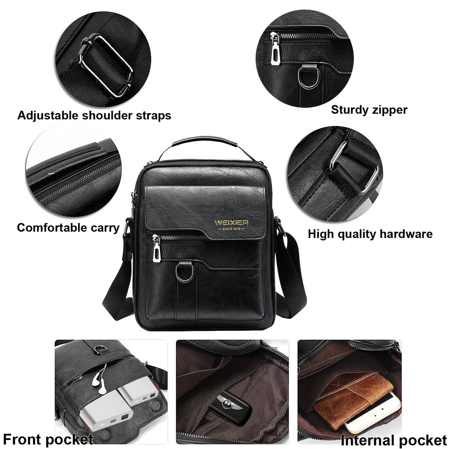 EBXN - Bolsos Bandolera para Hombre