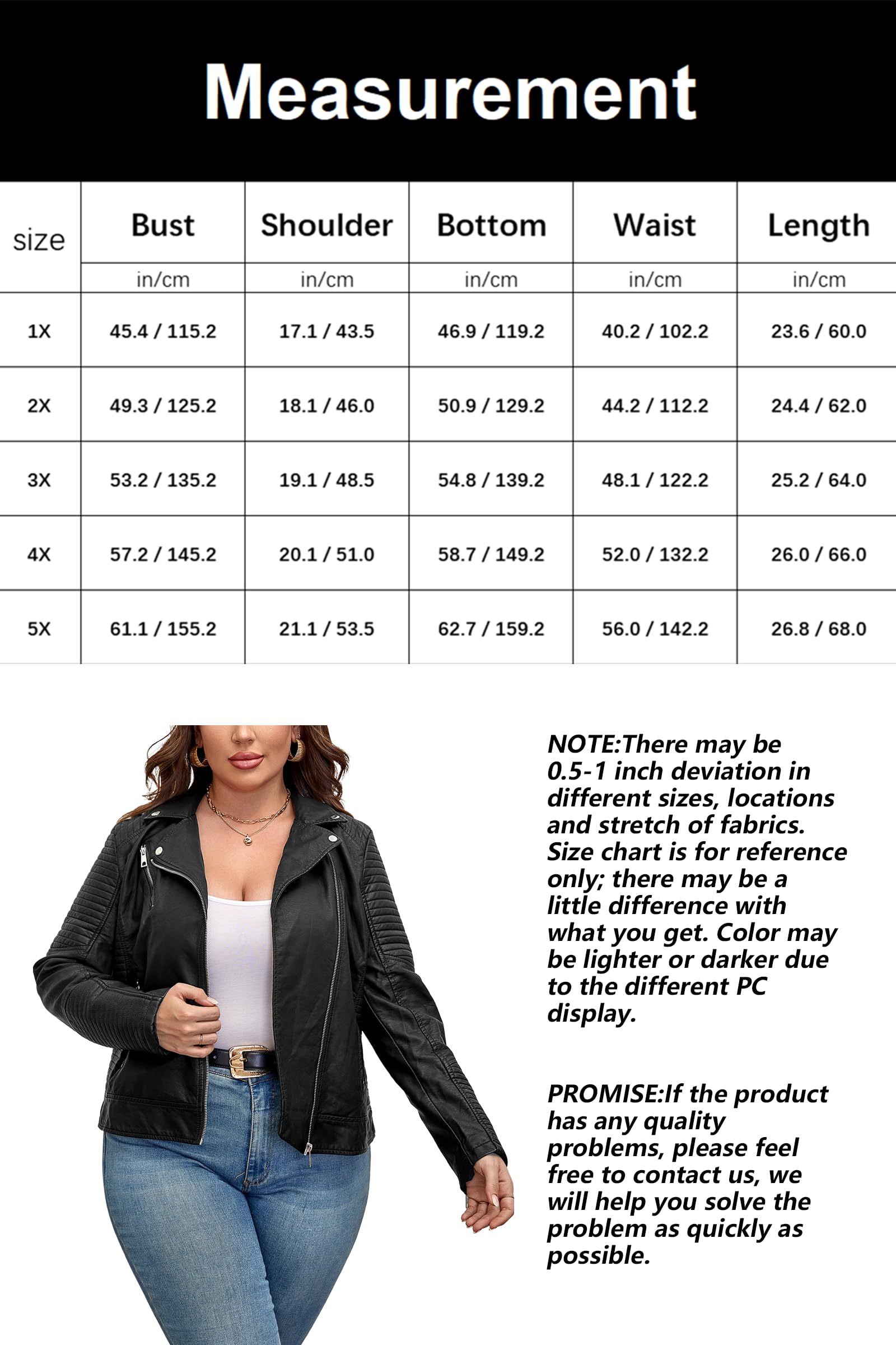 EBXN  Chaqueta Para Mujer Cuero