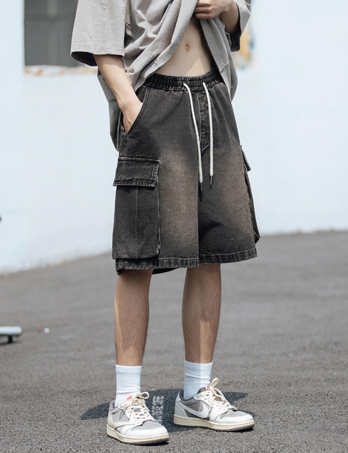 Baggy Jeans Shorts Men