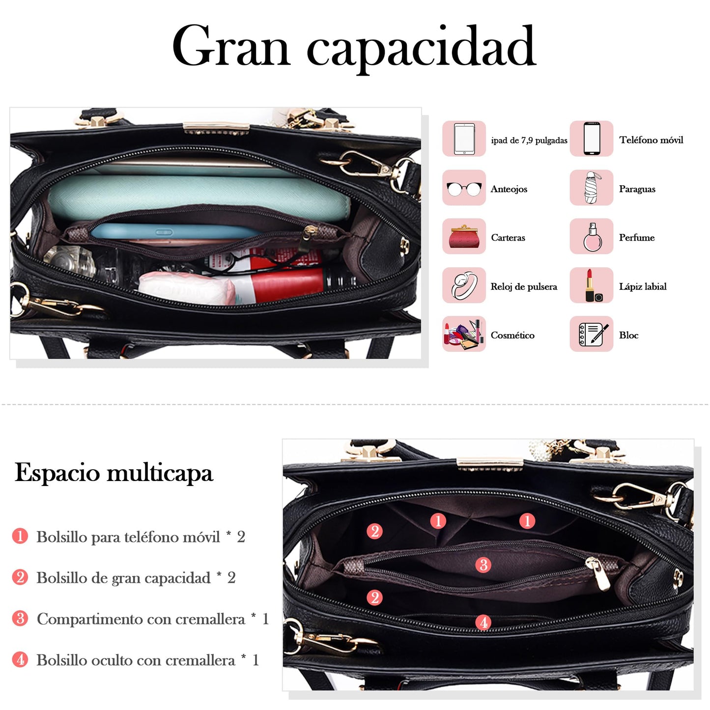 EBXN Bolsos de Mujer Moda