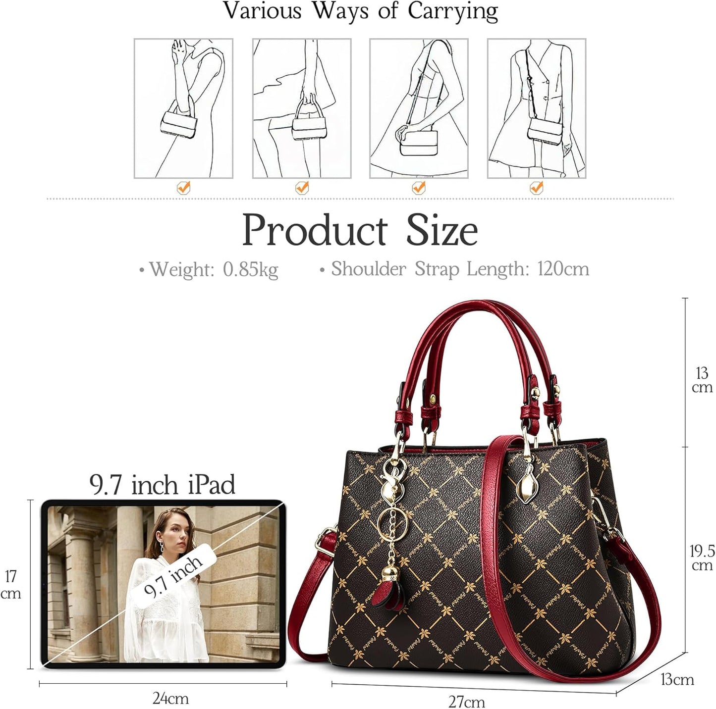 EBXN Retro Bolsos De Mano Mujer Elegante