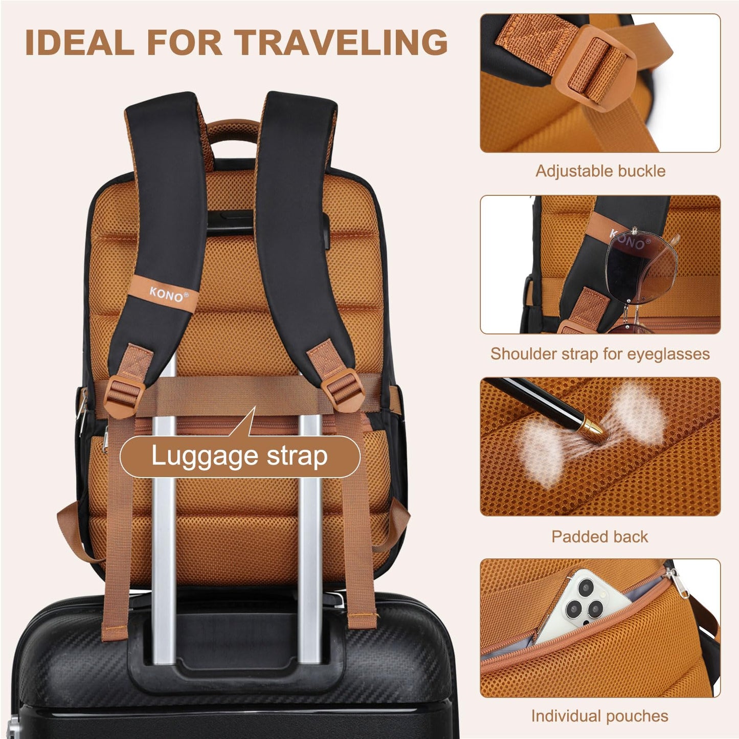 EBXN Mochila para Ordenador Portatil
