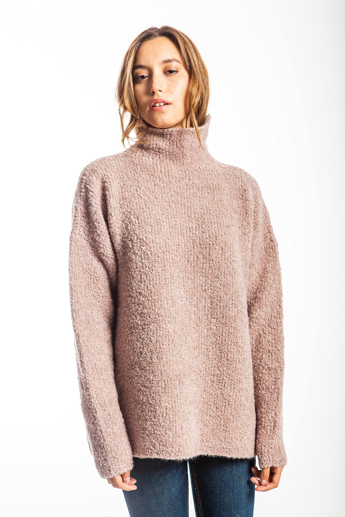 EBXN Jersey Mujer Algodón Cuello Alto