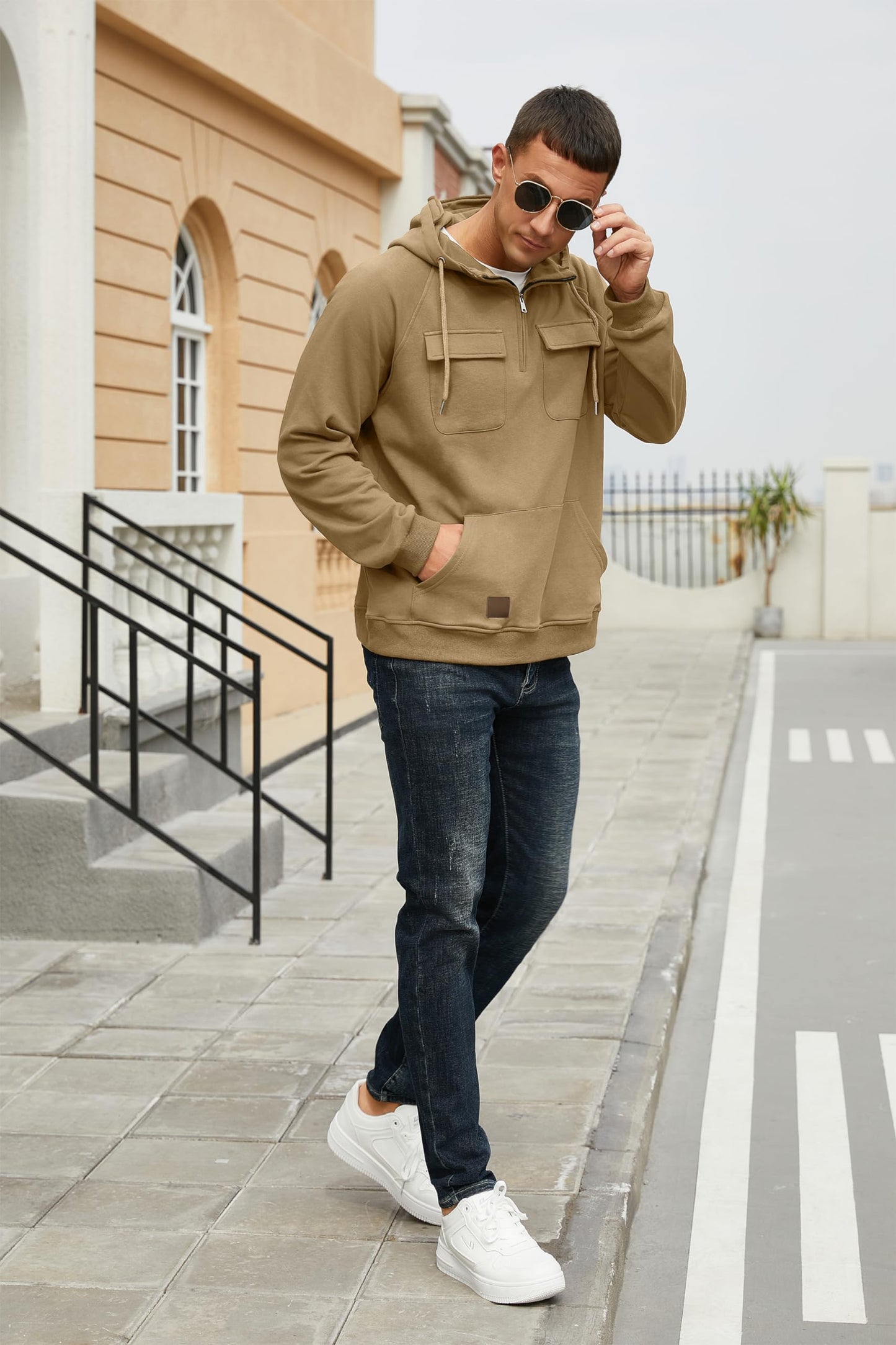 EBXN Men's Cargo Hoodies