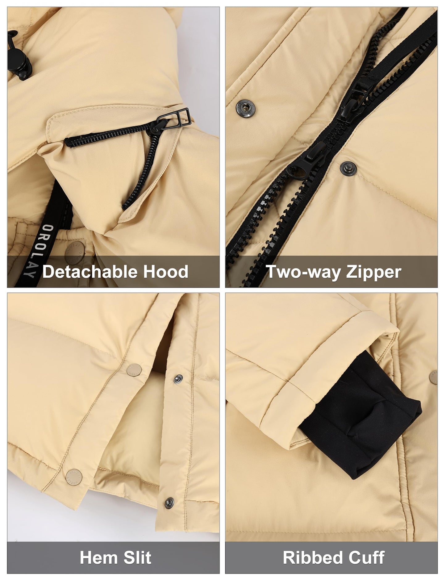 EBXN Jacket Detachable Hooded Puffer Jacket