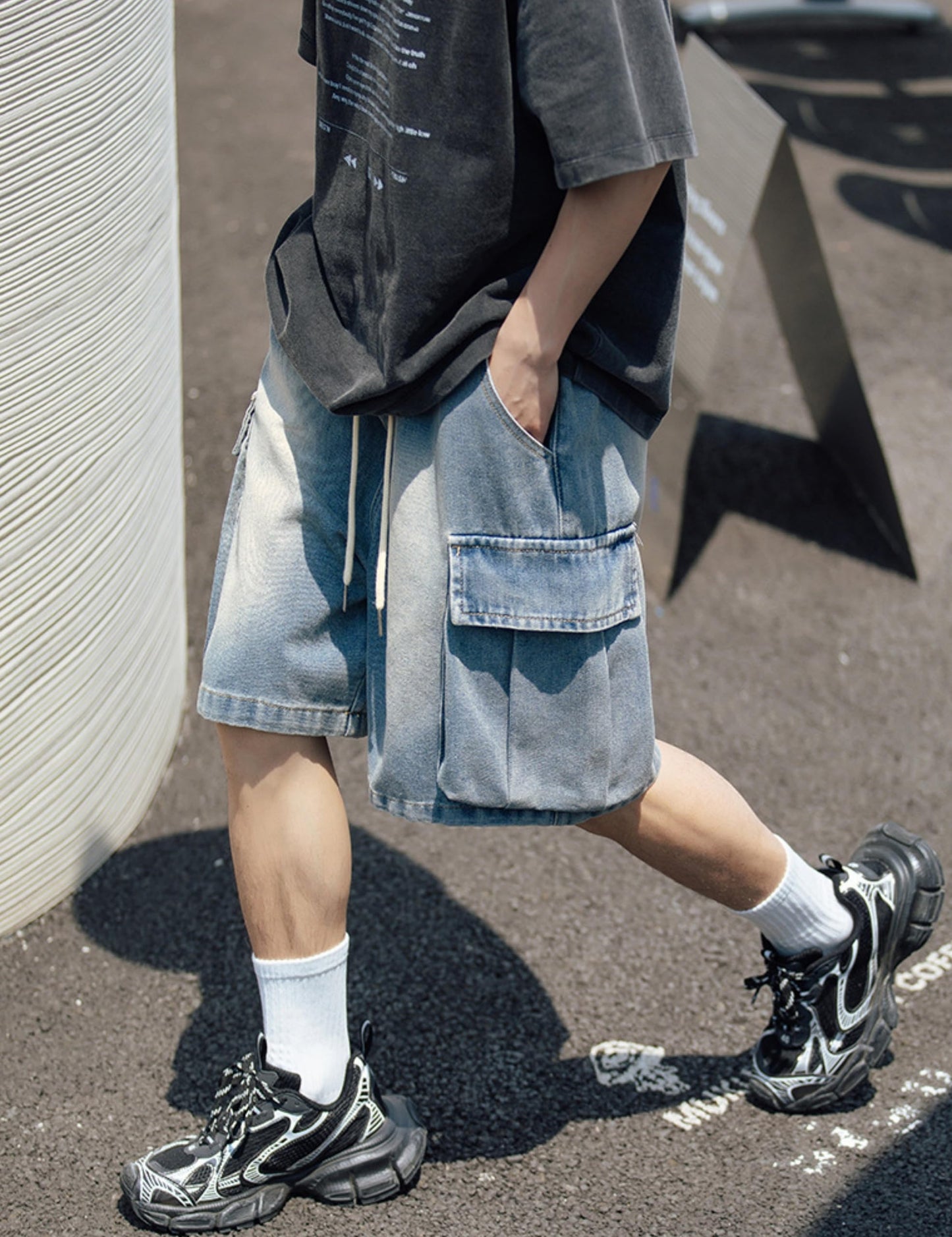 Baggy Jeans Shorts Men