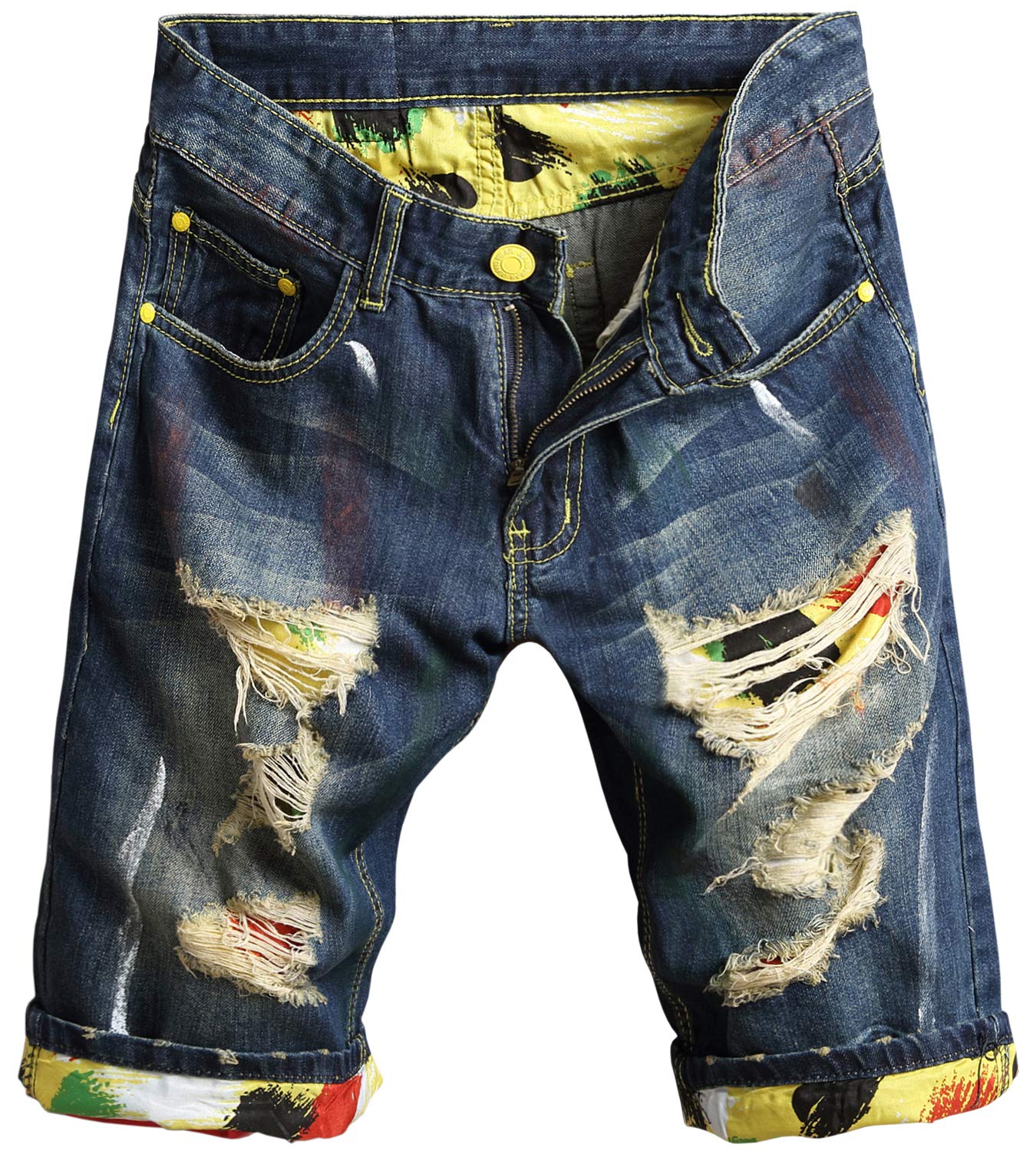 Men's Ripped Jean Short