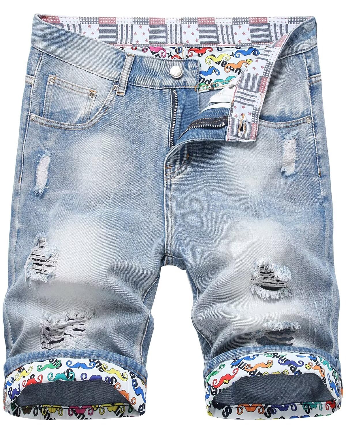 Men's Ripped Jean Short