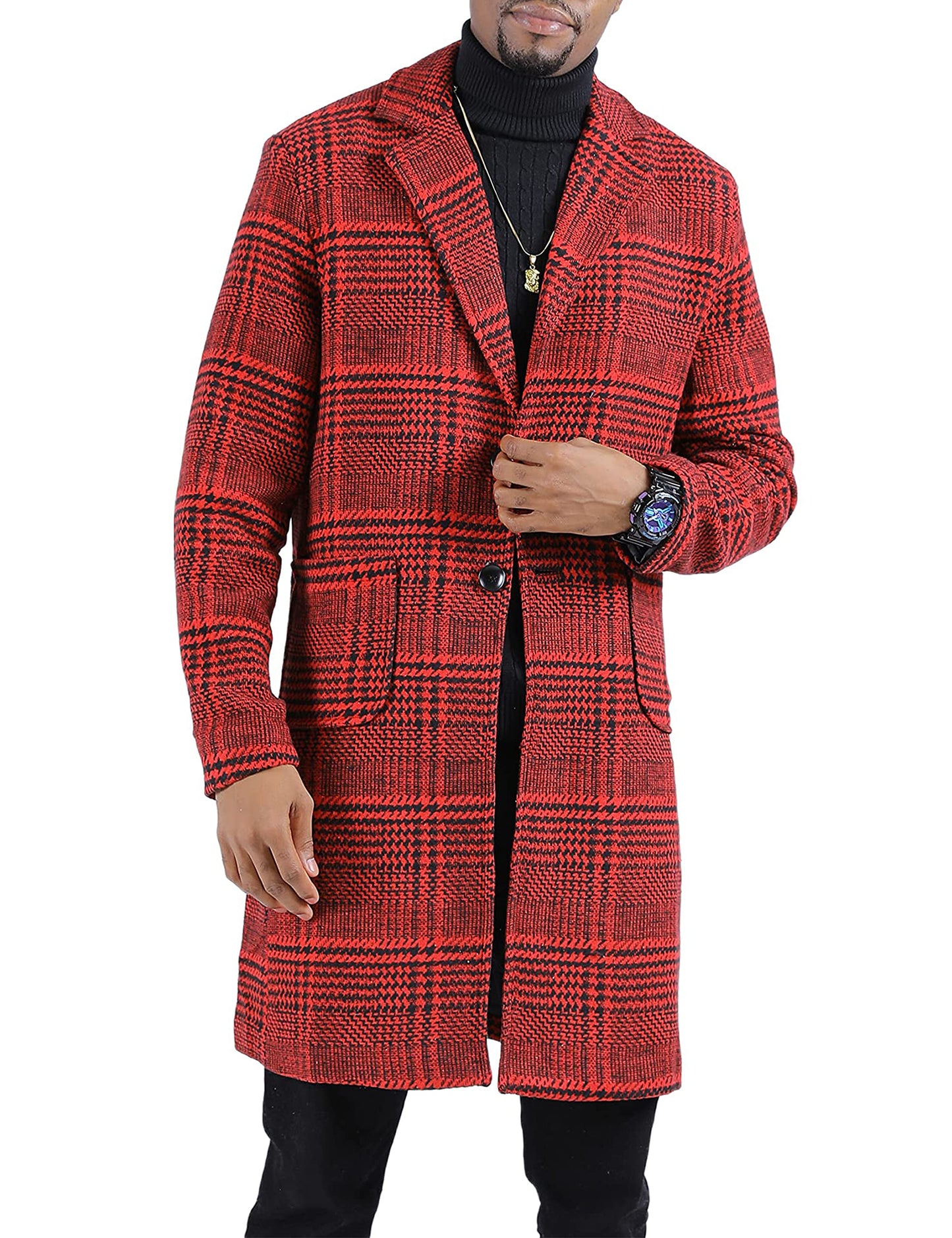 eBexxin - Men's Wool Blend Pea Coat