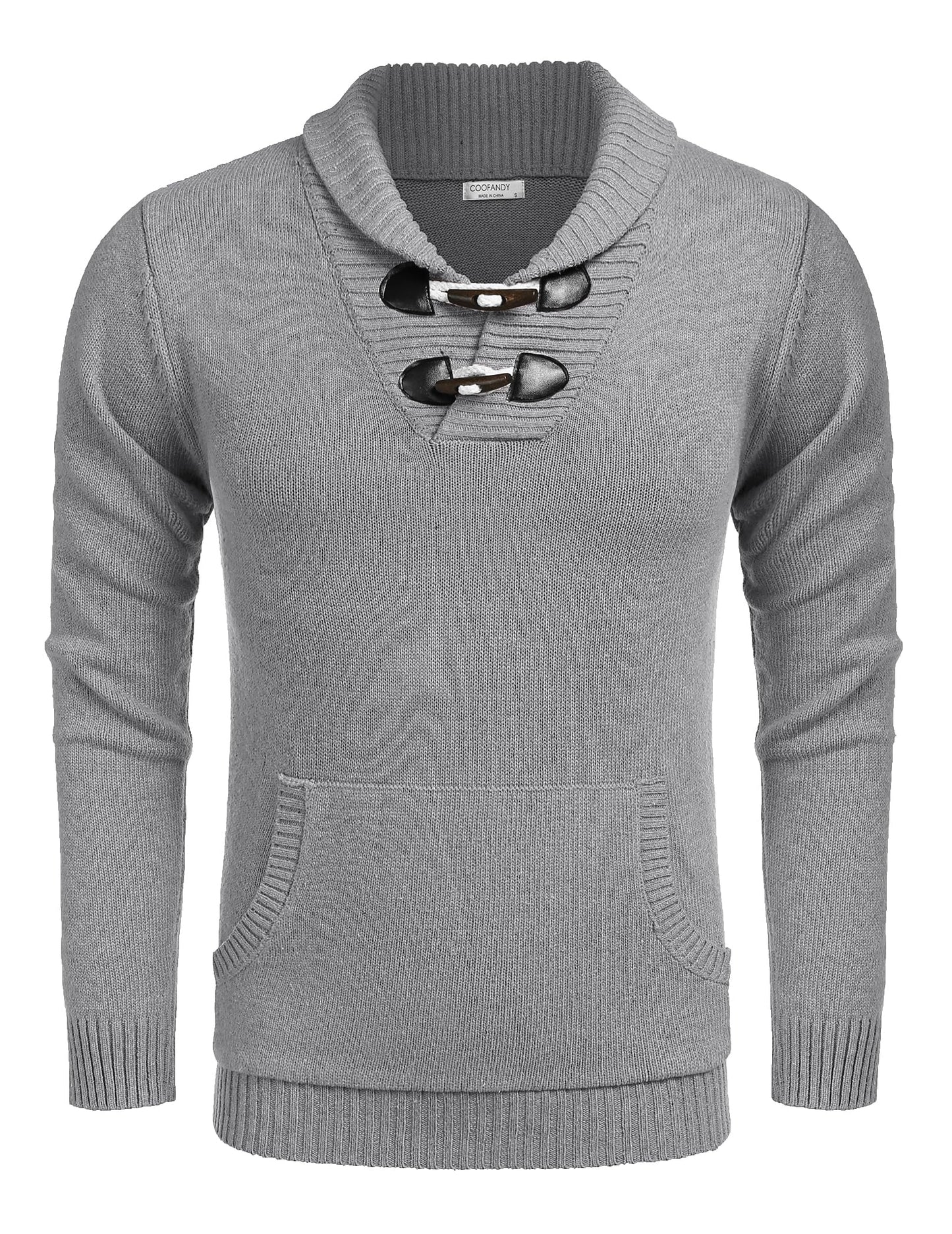 EBXN Men's Shawl Collar Pullover Sweater