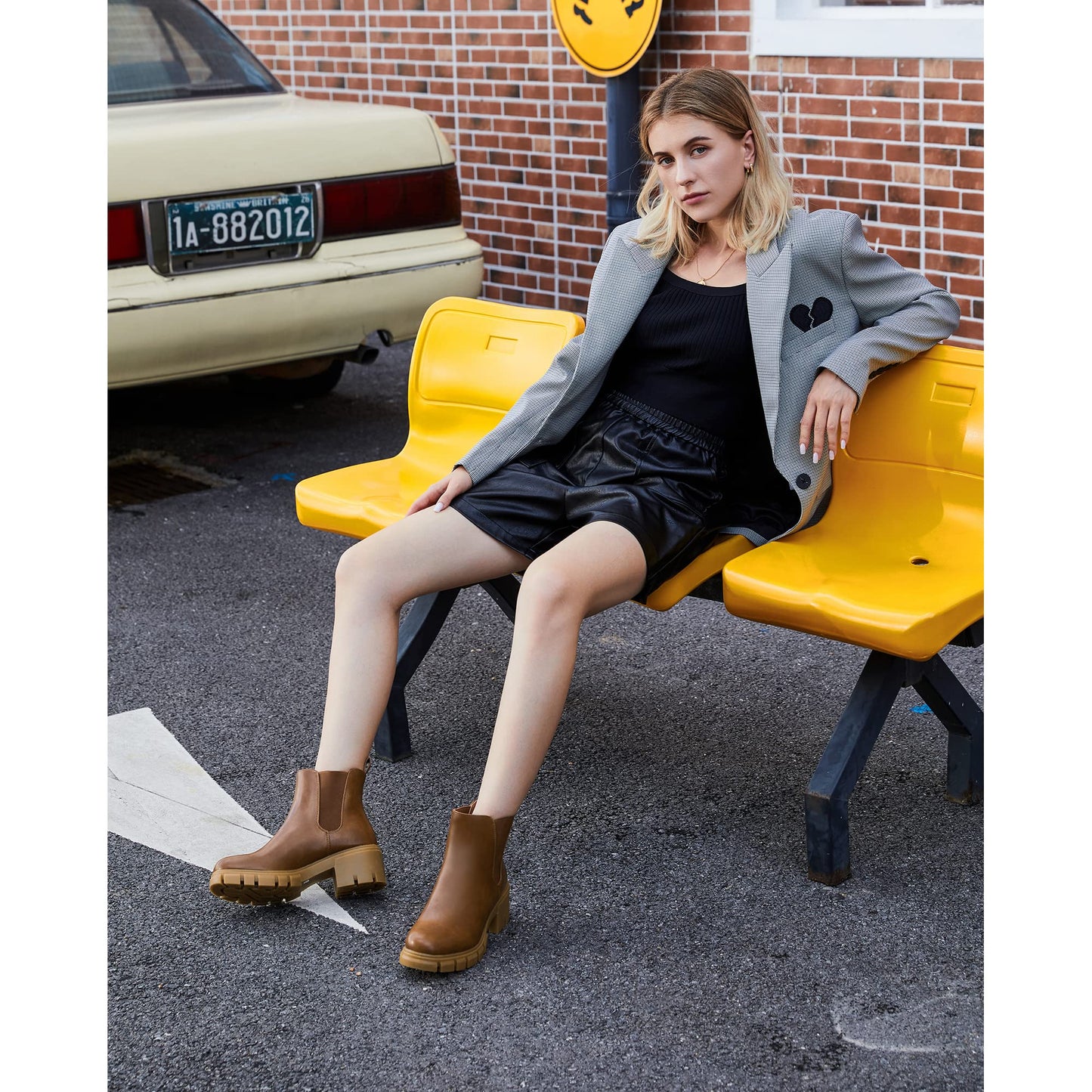 EBXN Women Platform Ankle Boots