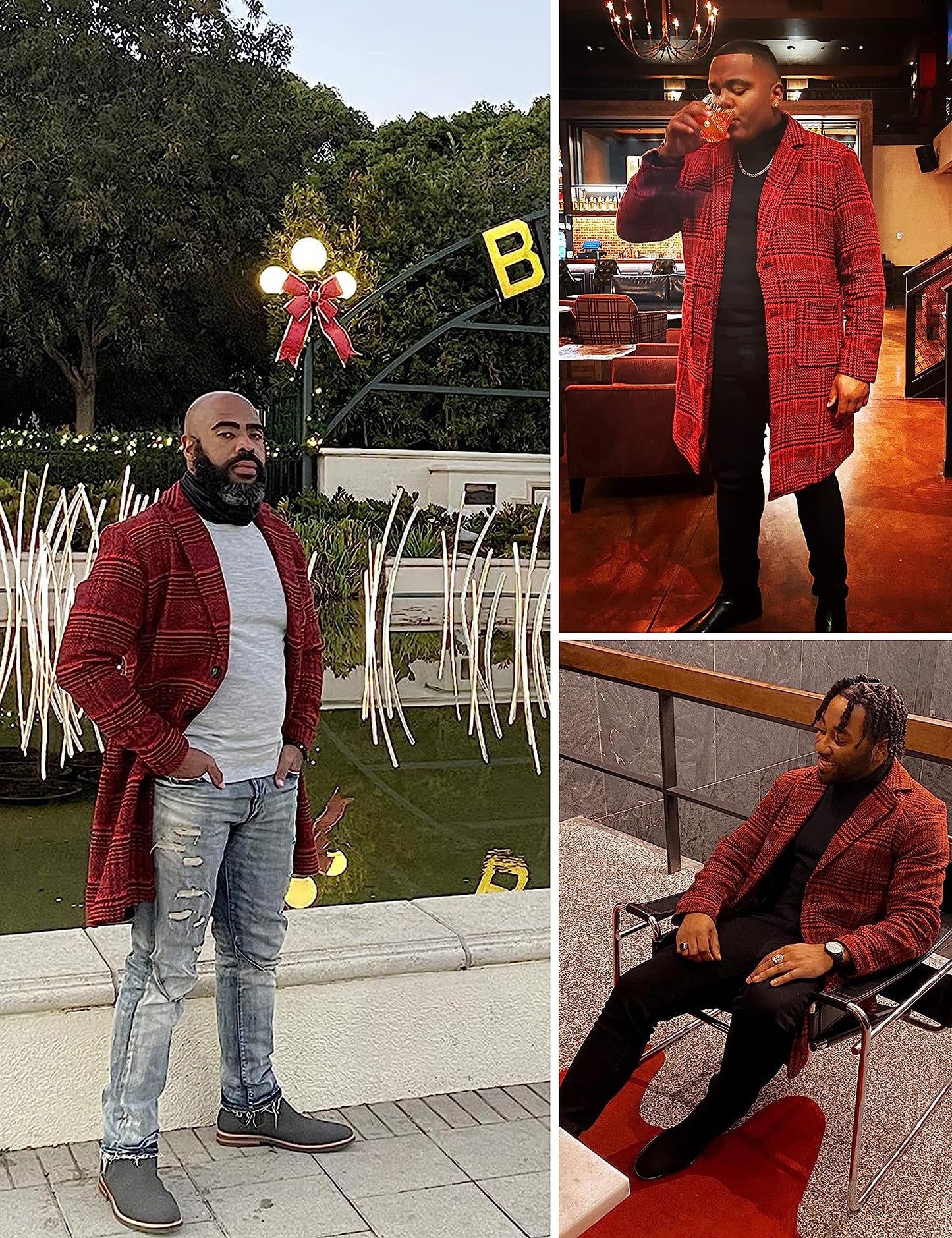 eBexxin - Men's Wool Blend Pea Coat