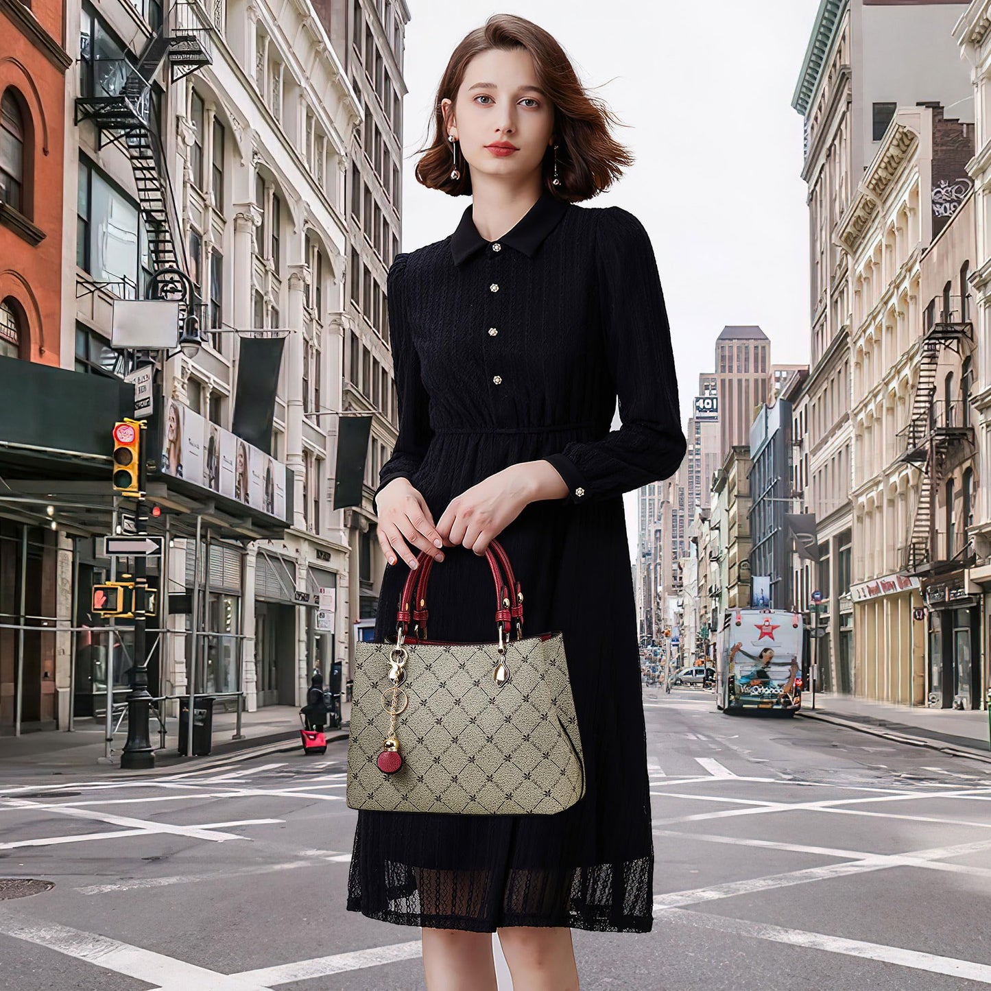 EBXN Retro Bolsos De Mano Mujer Elegante