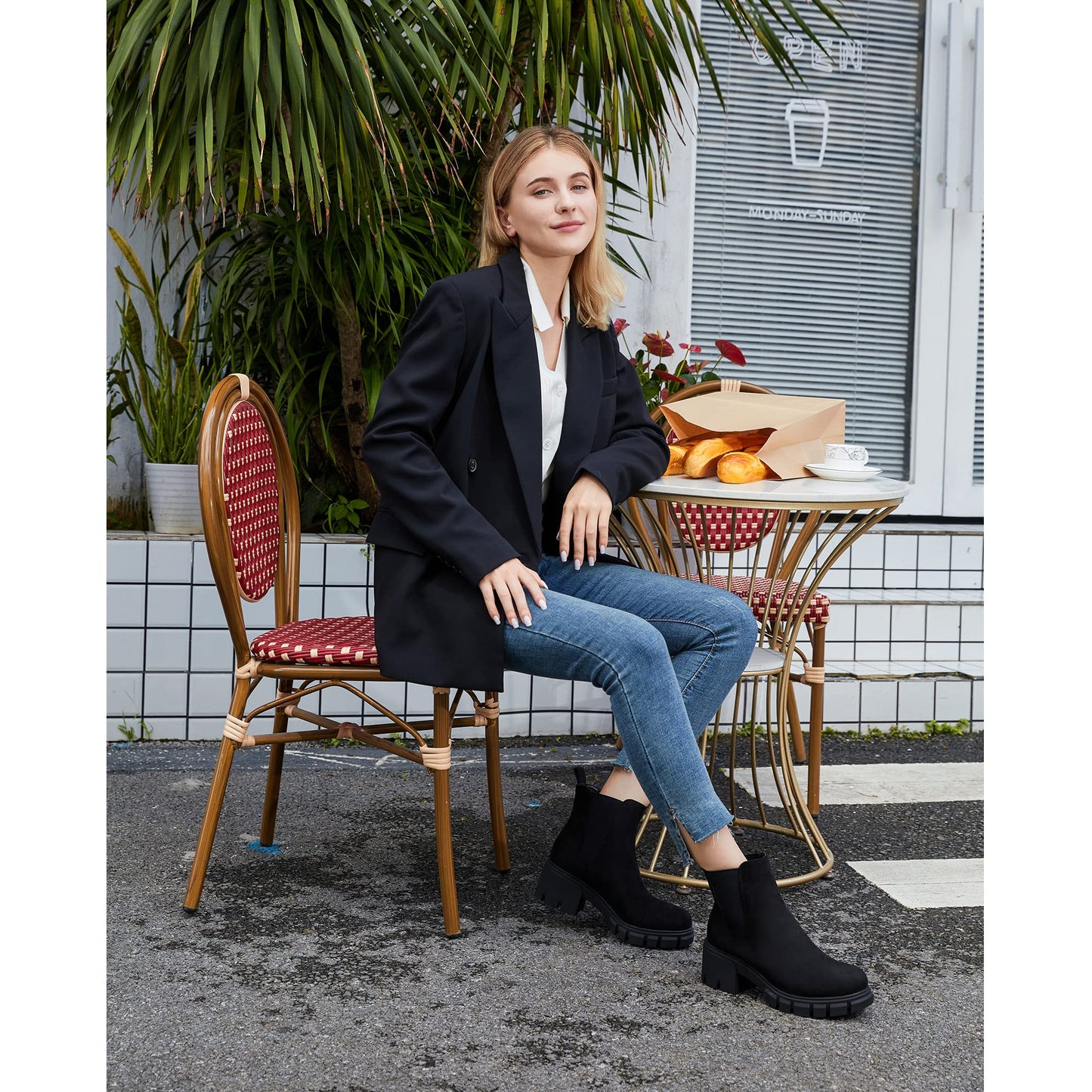 EBXN Women Platform Ankle Boots