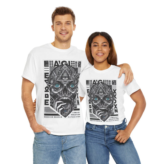 eBexxin - Skull Design, Unisex Heavy Cotton T-Shirt