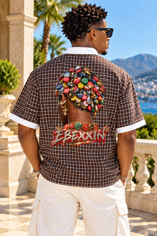 eBexxin Plaid Block Polo