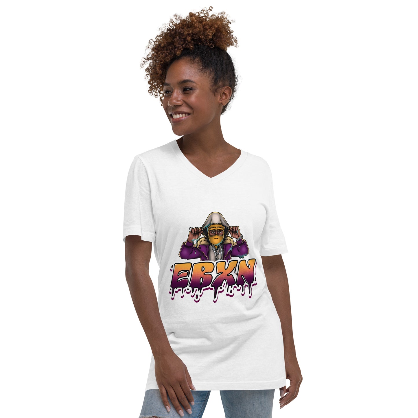 Unisex Short Sleeve V-Neck T-Shirt