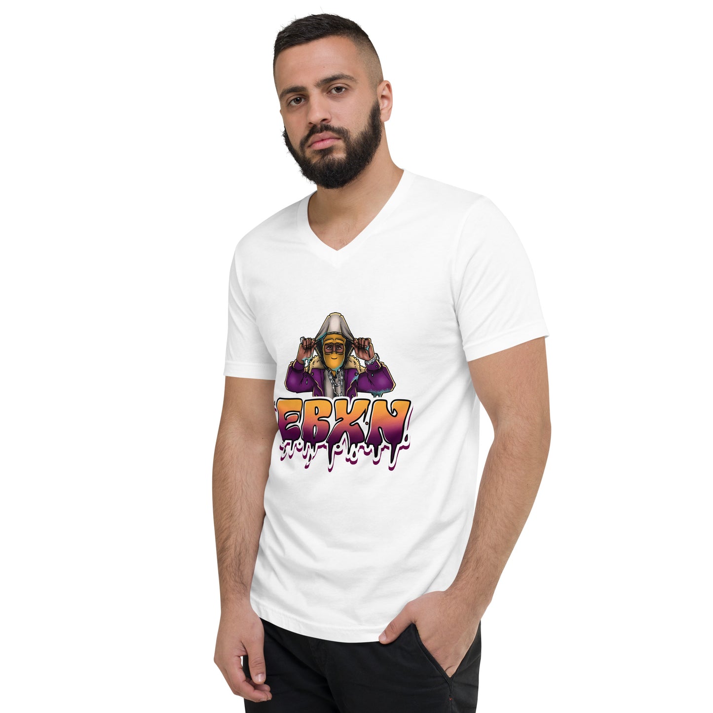 Unisex Short Sleeve V-Neck T-Shirt
