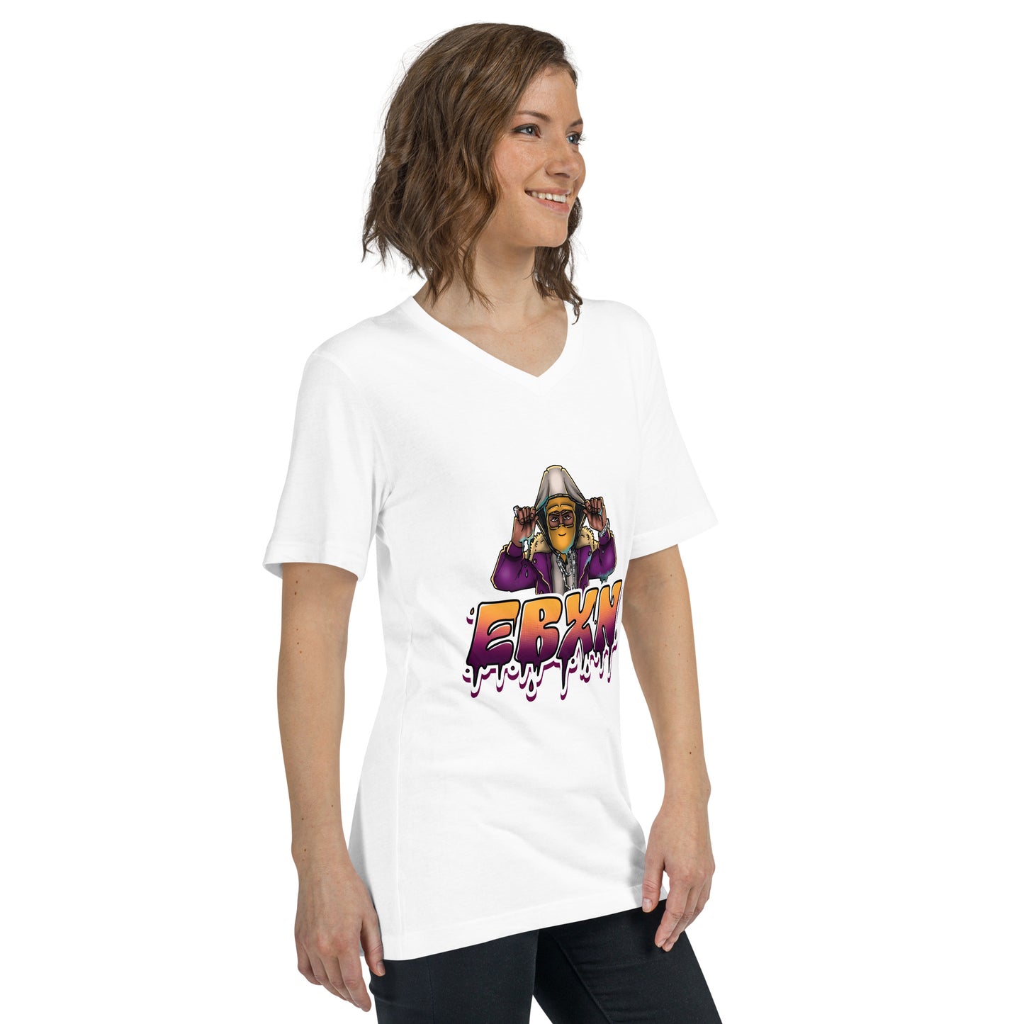 Unisex Short Sleeve V-Neck T-Shirt